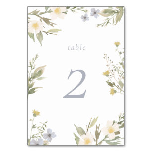 Wildflower Romance Table Number