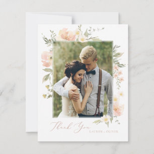 Wildflower Romance  Thank You Card