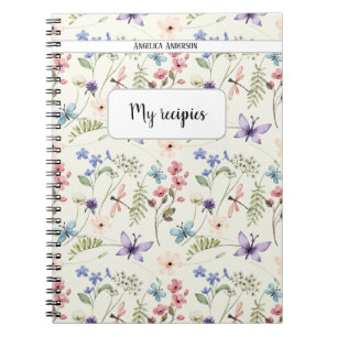  Wildflower romantic pattern  Notebook