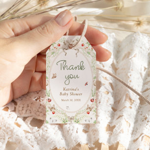 Wildflower Rustic Baby Shower Thank You Gift Tags
