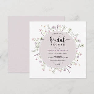Wildflower Rustic Bridal Shower Invitation Card