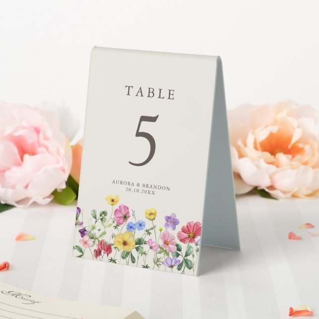 Wildflower Rustic Chic Floral Boho Country Number  (In SItu (Wedding))