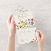 Wildflower Rustic Chic Floral Boho Country Wedding