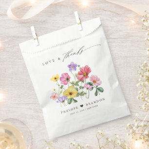 Wildflower Rustic Chic Floral Boho Country Wedding Favour Bags