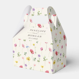 Wildflower Rustic Chic Floral Boho Country Wedding Favour Box