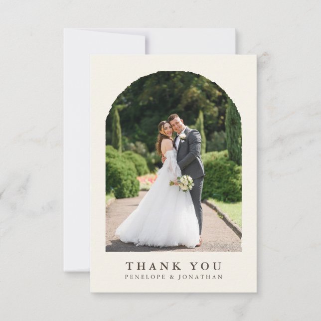 Wildflower Rustic Chic Floral boho  Wedding Photo Thank You Card (Front)