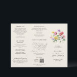 Wildflower Rustic Chic Floral Boho Wedding program<br><div class="desc">Celebrate your love story with this elegant floral wedding tri fold program card featuring a charming watercolor wild flower design and modern calligraphy script. Perfect for a garden wedding, outdoor ceremony, or rustic boho celebration, this design blends whimsical floral elements with timeless elegance. Ideal for summer or spring weddings, the...</div>
