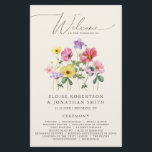 Wildflower Rustic Chic Floral Boho Wedding Program<br><div class="desc">Celebrate your love story with this elegant floral budget wedding program featuring a charming watercolor wild flower design and modern calligraphy script. Perfect for a garden wedding, outdoor ceremony, or rustic boho celebration, this design blends whimsical floral elements with timeless elegance. Ideal for summer or spring weddings, the vibrant botanical...</div>