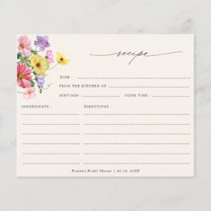 Wildflower Rustic Chic Floral Bridal Shower Recipe