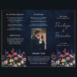 Wildflower Rustic Country Photo Wedding Program<br><div class="desc">Celebrate your love with this vibrant photo wedding program featuring a watercolor wildflower design in pink, purple, and green tones. Perfect for garden, spring, or rustic-themed weddings, this nature-inspired invite combines delicate floral accents with elegant typography, creating a whimsical and romantic touch. Fully customisable to match your special day! For...</div>