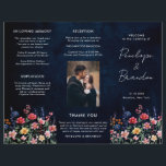Wildflower Rustic Country Photo Wedding Program<br><div class="desc">Celebrate your love with this vibrant photo wedding program featuring a watercolor wildflower design in pink, purple, and green tones. Perfect for garden, spring, or rustic-themed weddings, this nature-inspired invite combines delicate floral accents with elegant typography, creating a whimsical and romantic touch. Fully customisable to match your special day! For...</div>
