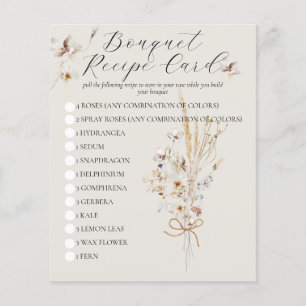 Wildflower Rustic Elegant Bridal Shower Game