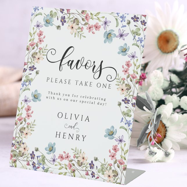  Wildflower Rustic Floral Wedding Favours Sign (Creator Uploaded)
