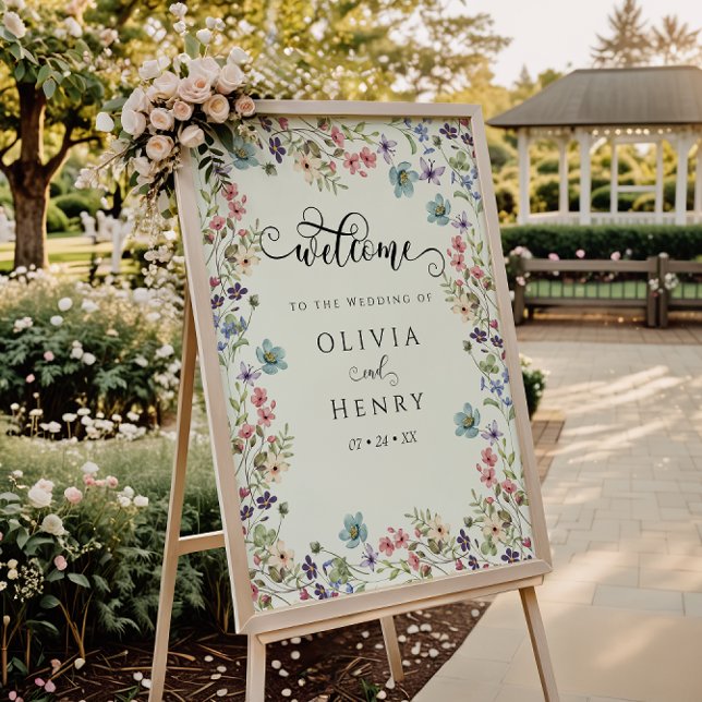  Wildflower Rustic Floral Wedding Welcome  Poster (Creator Uploaded)