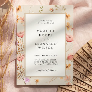 Wildflower Rustic Wildflower Wedding Invitation
