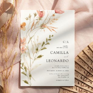 Wildflower Rustic Wildflower Wedding Invitation
