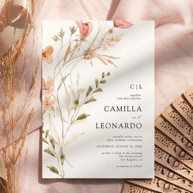 Wildflower Rustic Wildflower Wedding Invitation (Creator Uploaded)