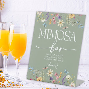 Wildflower Sage Bridal Shower Mimosa Bar Sign