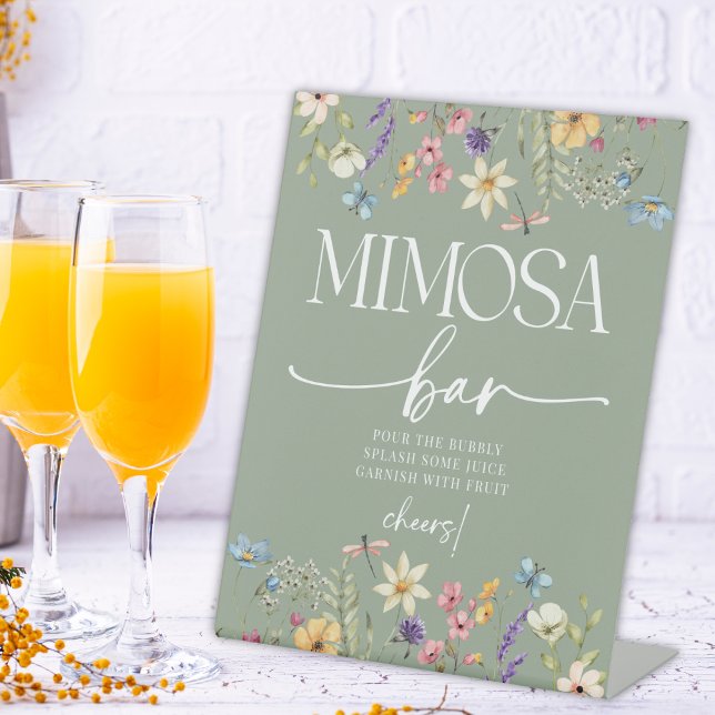 Wildflower Sage Bridal Shower Mimosa Bar Sign (Creator Uploaded)