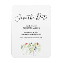 Wildflower Save the Date Magnet