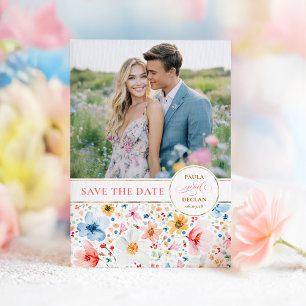Wildflower Save the Date Photo Card