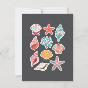 Wildflower Seashell Clam Summer Vibes Floral Beach Postcard