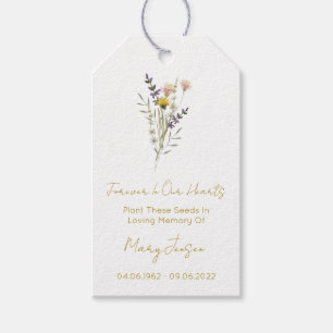Wildflower Seed Packet Funeral Gift Tags