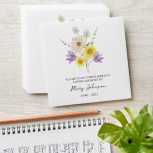Wildflower Seed Packet Memorial Funeral Envelope
