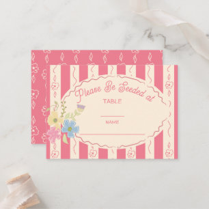 Wildflower seed packet wedding table number name place card