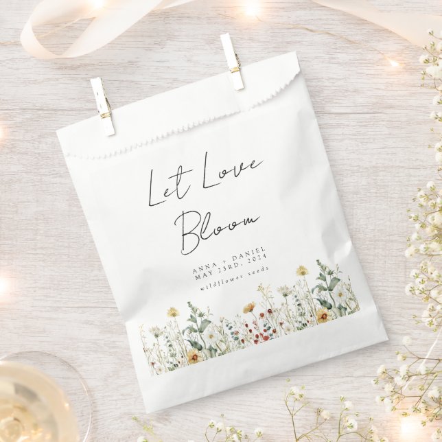 Wildflower Seeds Wedding Favour Bag (Clipped)