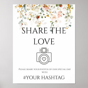 Wildflower Share the Love Hashtag Sign