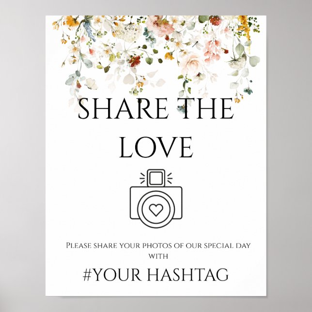 Wildflower Share the Love Hashtag Sign (Front)