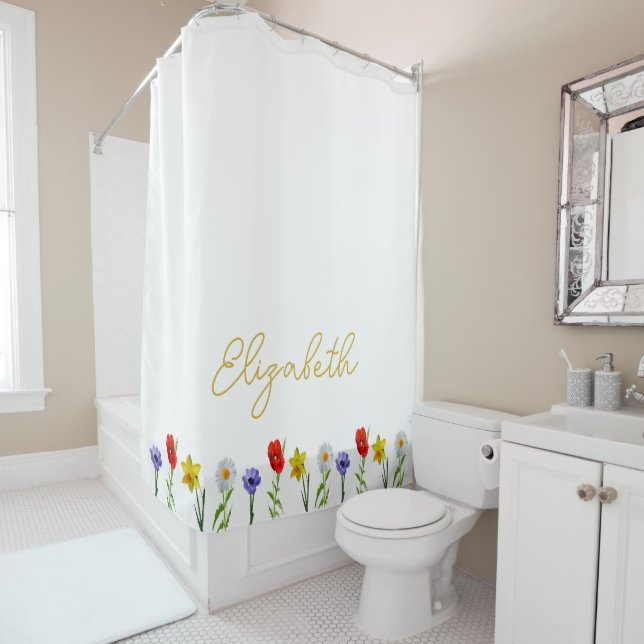 Wildflower Shower Curtain (In Situ)