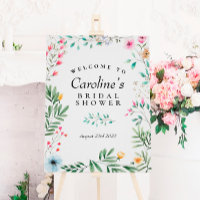Wildflower Shower Welcome Sign
