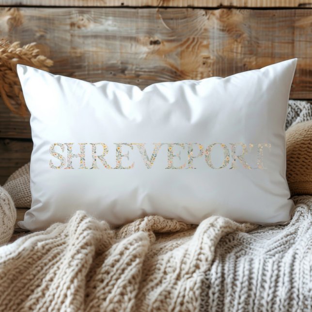Wildflower Shreveport Louisiana State Lumbar Cushion (Creator Uploaded)