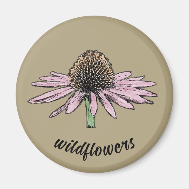 Wildflower Sketch Magnet (Front)