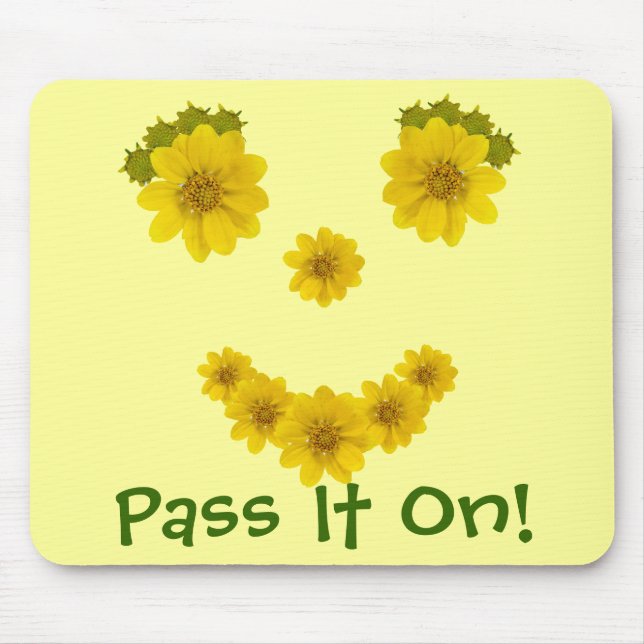 Wildflower Smile Photos Personalised Mouse Mat (Front)