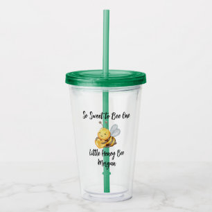 Wildflower So Sweet Bee One 1st Bee Day Birthday Acrylic Tumbler