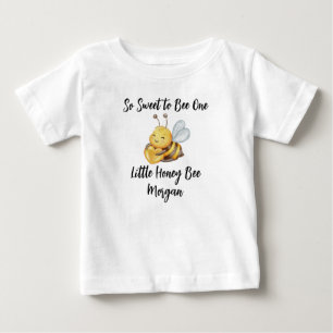 Wildflower So Sweet Bee One 1st Bee Day Birthday Baby T-Shirt