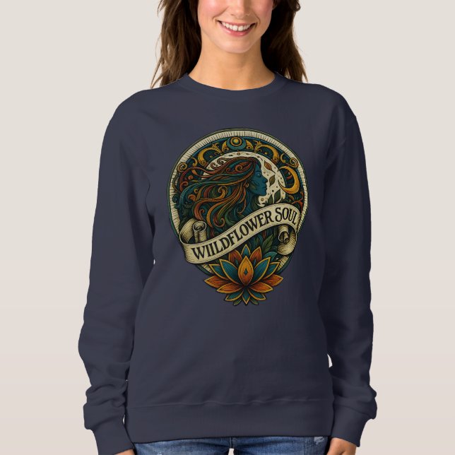 Wildflower Soul Boho Art Sweatshirt (Front)