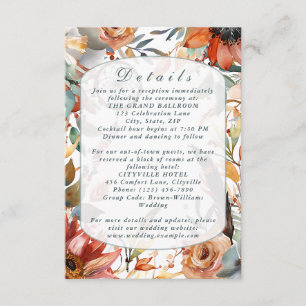 Wildflower Spirit Boho Wedding Enclosure Card