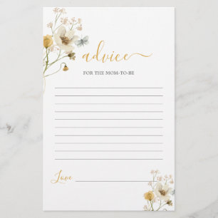 Wildflower Spring Advice for Mum To Be card