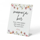 Wildflower Spring Baby Shower Momosa Bar Sign
