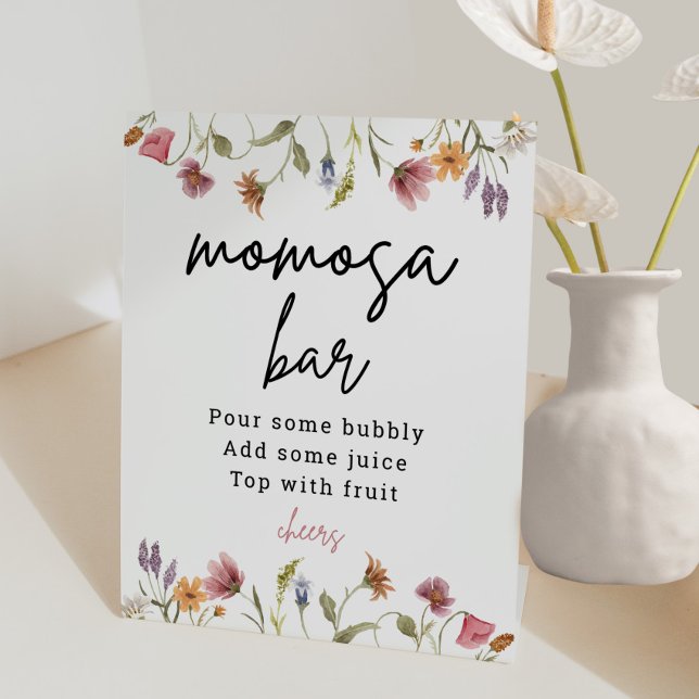 Wildflower Spring Baby Shower Momosa Bar Sign (Creator Uploaded)