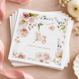 Wildflower Spring Baby Shower Napkin