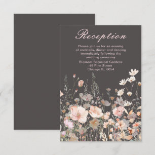 Wildflower Spring Blush Pink Floral Wedding Enclosure Card