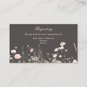 Wildflower Spring Blush Pink Floral Wedding Enclosure Card