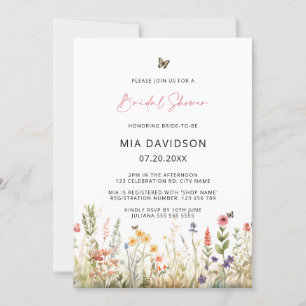 Wildflower Spring Bridal Shower Invitation