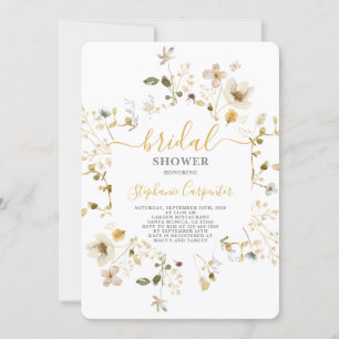 Wildflower Spring Bridal Shower Invitation