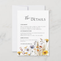 Wildflower Spring Details Enclosure card